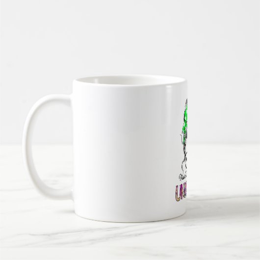 Neural Tube Defects Awareness Ribbon Support Gifts コーヒーマグカップ (左)