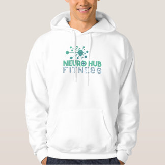 Neuro Hub Fitness メンズ ホワイト ロゴ パーカー パーカ