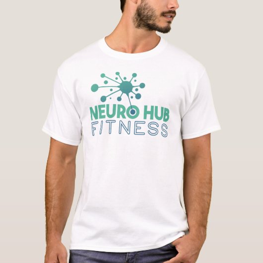 Neuro Hub Fitness メンズ ホワイト ロゴTシャツ Tシャツ (正面)