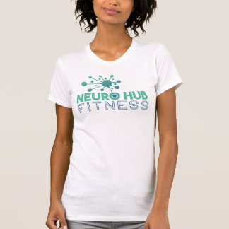 Neuro Hub Fitness 女性用 白 ロゴTシャツ Tシャツ