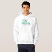 Neuro Hub Fitness Men's White Logo Hoodie パーカ (正面フル)