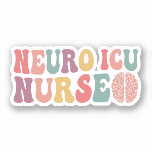 Neuro ICUナース、Neuro Intensive Unit 気に Rn Grad シール (正面)
