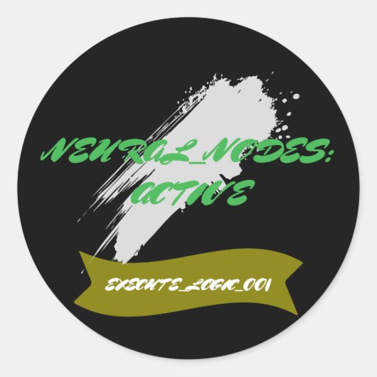 Neuro_Nodes: Neural Override Command ラウンドシール (正面)