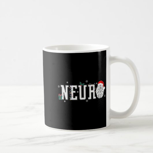 Neuro Nurse Brain Santa Hat Neuroscience Nursing C コーヒーマグカップ (右)