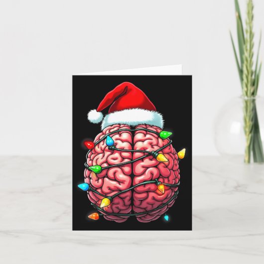 Neuro Nurse Xmas Santa Hat Neurology Premium Tri-b カード (正面)
