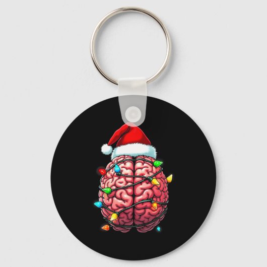 Neuro Nurse Xmas Santa Hat Neurology Premium Tri-b キーホルダー (正面)