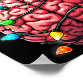 Neuro Nurse Xmas Santa Hat Neurology Premium Tri-b ポスター (角)