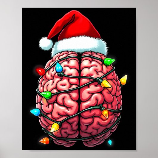 Neuro Nurse Xmas Santa Hat Neurology Premium Tri-b ポスター (正面)