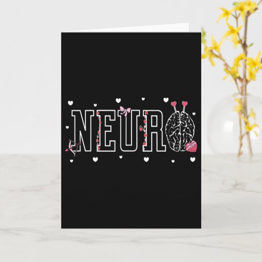 Neuro Nurses Brain Candy Heart Neuroscience Nurse  カード (黄色い花)