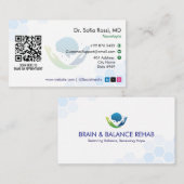 Neuro Rehab Business | Minimalist White 名刺 (正面/裏面)