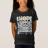 Neuroblastomaの蟹座の希望サポート強さ Tシャツ (正面)