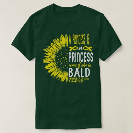 Neuroblastoma Awareness Princess Ribbon Childhood Tシャツ (デザイン正面)