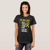 Neuroblastoma Awareness To Do List Yellow Ribbon Tシャツ (正面フル)