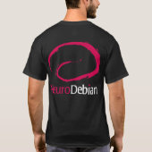 NeuroDebianはDebianはです(暗い) Tシャツ (裏面)