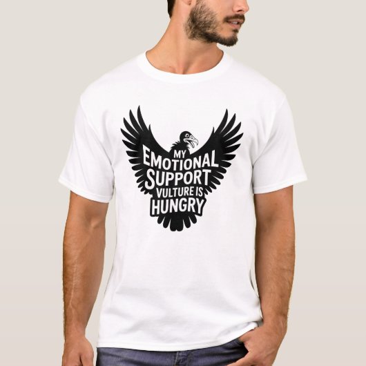 Neurodivergence Humor Emotional Support Vulture  Tシャツ (正面)