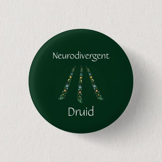 Neurodivergentのドルイド教司祭 缶バッジ (正面)