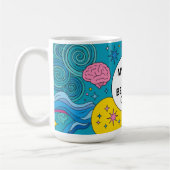 Neurodivergent Brain Chaos ADHD Autism Gift コーヒーマグカップ (左)