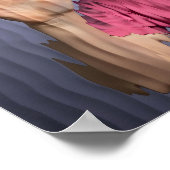 Neurodivergent kid girl with pink headphones press ポスター (角)