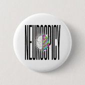 Neurodivergent Neurospicy Brain  缶バッジ (正面)