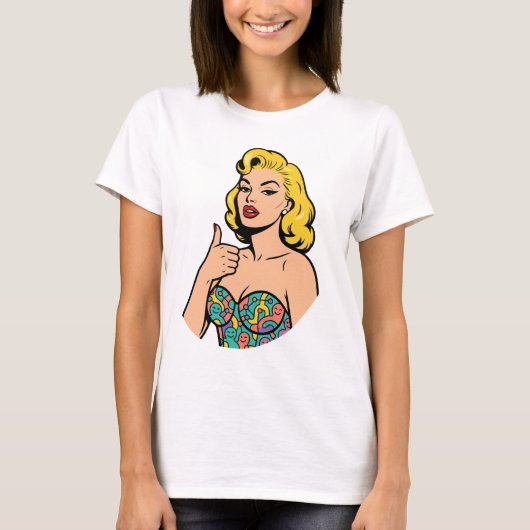Neurodivergent Pop Art - Open Mind Marilyn Style Tシャツ (正面)