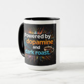  Neurodivergent Powered by Dopamine Coffee  マグカップ (正面左)