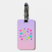 Neurodivergent Pride Wired Differently Neon Chaos ラゲッジタグ (裏面縦)