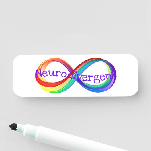 Neurodivergent Rainbow Infinity Symbol Button 名札 (インサイチュ)