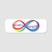 Neurodivergent Rainbow Infinity Symbol Button 名札 (正面)