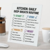 Neurodivergent Routine - Kitchen Checklist  台座サイン (インサイチュ)