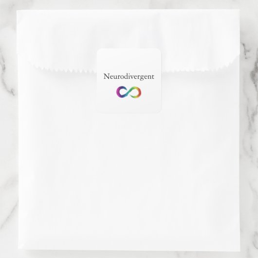 Neurodivergent Sticker スクエアシール (バッグ)