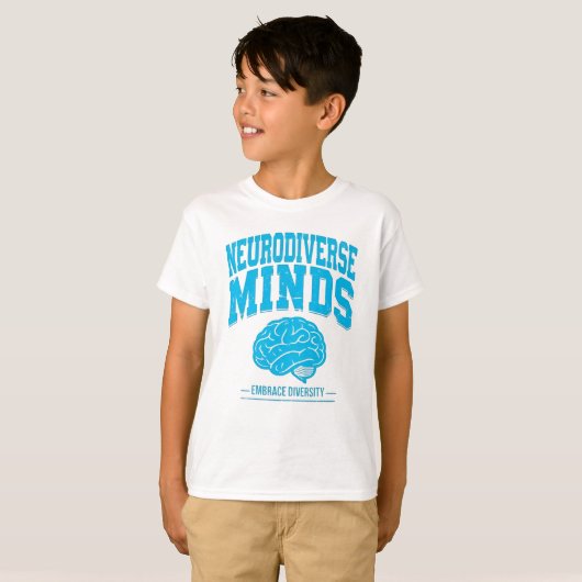Neurodiverse Minds Brain Graphic  Tシャツ (正面フル)
