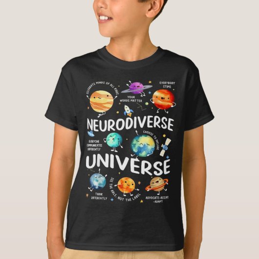 Neurodiverse Universe Iep Special Ed Paraprofessio Tシャツ (正面)
