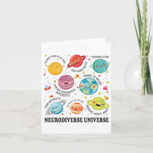 Neurodiverse Universe Planet Autism Awareness Supp カード (正面)