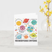 Neurodiverse Universe Planet Autism Awareness Supp カード (黄色い花)