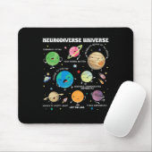 Neurodiverse Universe Planet Autism Awareness Supp マウスパッド (マウス)