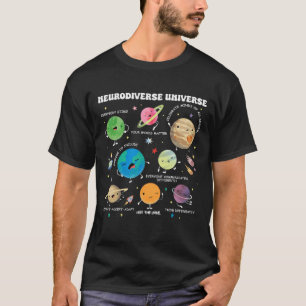 Neurodiverse Universe Planet Autism Awareness Supp Tシャツ