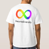 NeurodiversityのプライドのTシャツ Tシャツ (裏面)