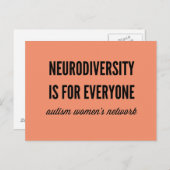 NeurodiversityはEveryone Postages向け ポストカード (正面/裏面)
