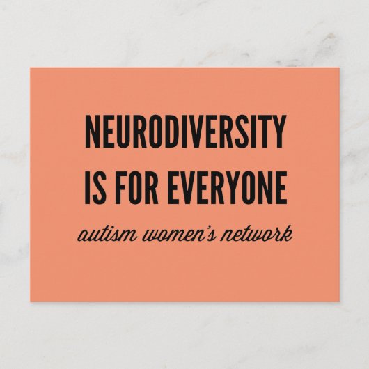 NeurodiversityはEveryone Postages向け ポストカード (正面)