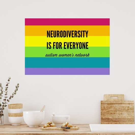 NeurodiversityはEveryone Poster (rainbow)向け ポスター (キッチン)