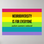 NeurodiversityはEveryone Poster (rainbow)向け ポスター (正面)