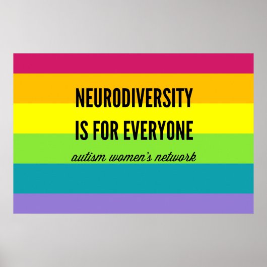NeurodiversityはEveryone Poster (rainbow)向け ポスター (正面)