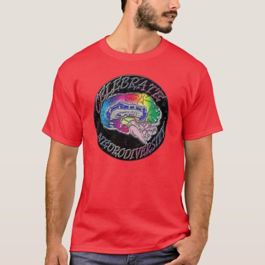 Neurodiversityを祝って下さい Tシャツ (正面)
