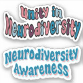 Neurodiversity認識度*説明を参照* シール (正面)