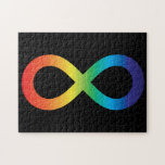 Neurodiversity Autism Awareness Acceptance Rainbow ジグソーパズル<br><div class="desc">Neurodiversity Autism Awareness Acceptance Rainbow Infinity Sign</div>
