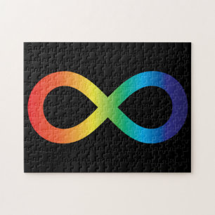 Neurodiversity Autism Awareness Acceptance Rainbow ジグソーパズル