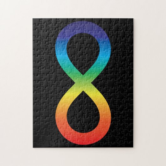 Neurodiversity Autism Awareness Acceptance Rainbow ジグソーパズル (縦)