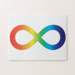 Neurodiversity Autism Awareness Acceptance Rainbow ジグソーパズル<br><div class="desc">Neurodiversity Autism Awareness Acceptance Rainbow Infinity Sign</div>