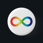 Neurodiversity Autism Awareness Acceptance Rainbow 缶バッジ<br><div class="desc">Neurodiversity Autism Awareness Acceptance Rainbow Infinity Sign</div>