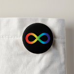 Neurodiversity Autism Awareness Acceptance Rainbow 缶バッジ<br><div class="desc">Neurodiversity Autism Awareness Acceptance Rainbow Infinity Sign</div>